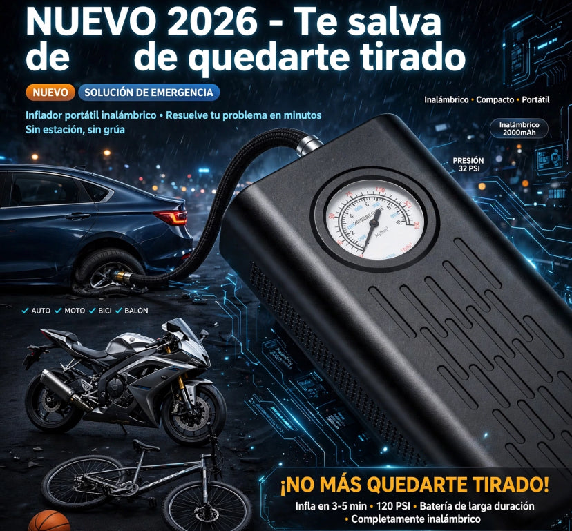 Bomba Inflador Aire Para Carro