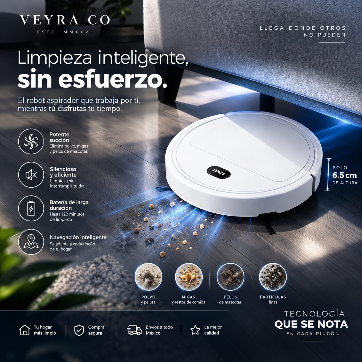 Aspiradora Robot 3 En 1 Inteligente🤖