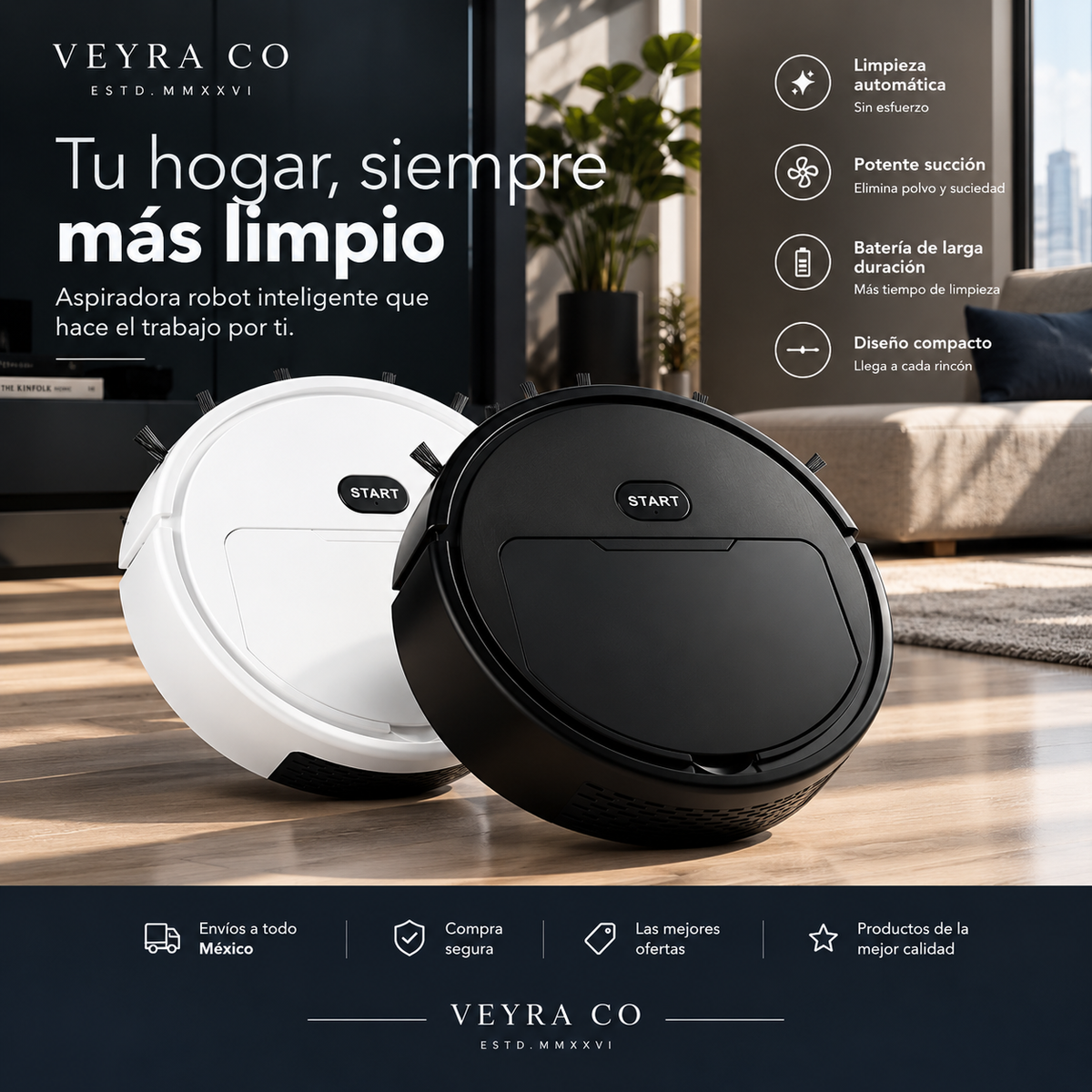 Aspiradora Robot 3 En 1 Inteligente🤖